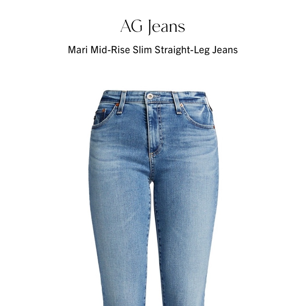 AG Mari Mid Rise Straight Leg Jeans